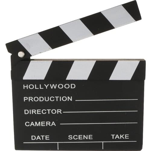 Movie TV Directors Black Clapper Hollywood Action Cut Board Slate Prop