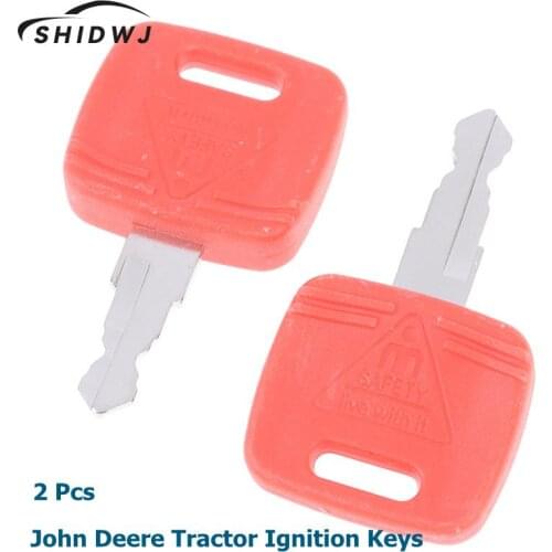 2Pcs For John Deere Tractor Ignition Keys OEM RE183935 RE43492 RE71557 Models 6010 6110 6210 6310 6410 6510 6610 6810 6910