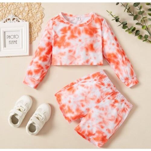 Toddler Girl Tie Dye Top & Shorts Set