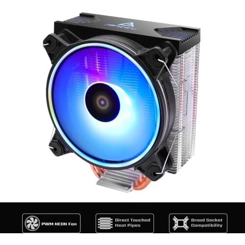 120mm 4 Heatpipes CPU Cooler Single-Tower RGB CPU Air Cooler for LGA 1151 1150 1155 1156 AM4 AM3+ AM2 FM2+ FM2 FM1 Cooling Fan
