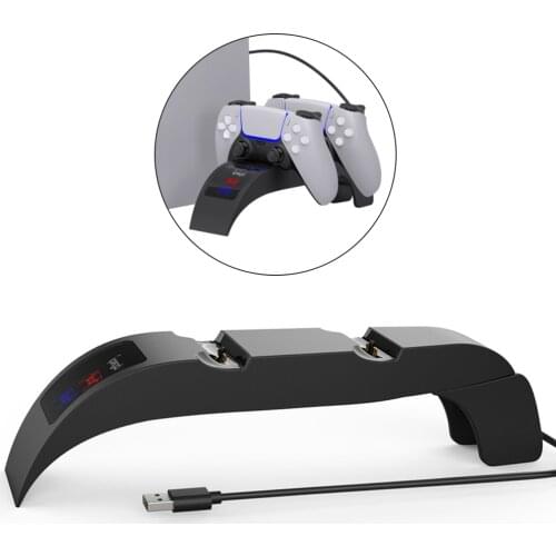 MEPLAY PS5 For PS5 Dual Charging Stand For PS5 Dual Controller Fast Charger Dock Station Top/Desktop Installation