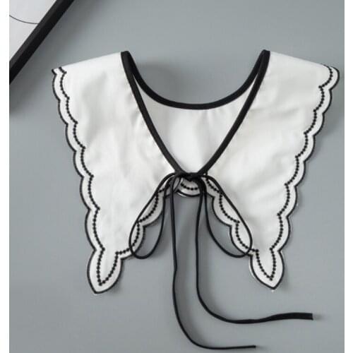 Mini Cape Girls Shoulder Wraps Butterfly Form Detachable Collars wth Fixing Straps & Selvege with Contrast Colors R7RF