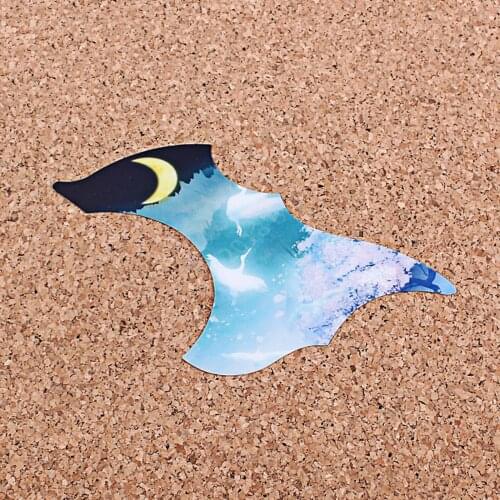 Moon Egret Sakura Acoustic Guitar Pickguard Adhesive Scratch Plate Sticker Pick Guard Anti-Scratch Guard Plate Scratchplate