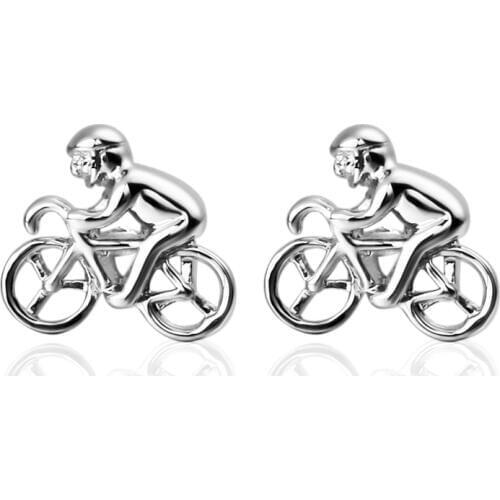 KC-5 Silver-color Bicycle Cufflinks for Mens Shirts Accessories High quality Copper Bike Cuff links Brand SAVOYSHI Jewelry