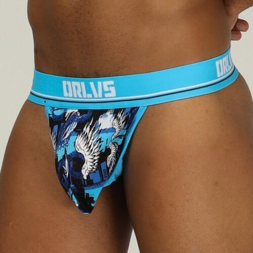 ORLVS Brand sexy gay jockstrap men thongs g string cueca tanga hombre sissy panties penis pouch cotton sexy men jocks lingerie