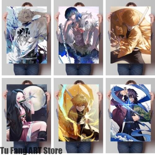 Demon Slayer Anime Diamond Painting Cross Stitch Kits Diamond Embroidery Full Square Drill Handmade Mosaic Room Decoration
