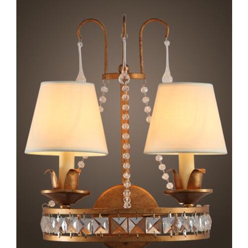 American country Wall Lamps garden creative paper lights Nordic Mediterranean decoration retro French bedside wall light LU71231