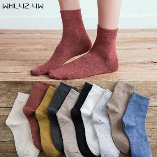Solid Woman Girl Short Socks Pure Cotton Street Fashion Harajuku Weave Soft Elastic Endurable Good Quality Happy Socks Hot Sell