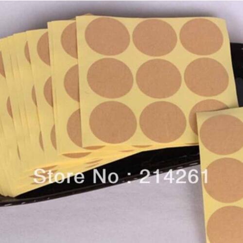 Wholesale self-adhesive label sticke kraft label sticker 4cm diameter blank Custom Logo Cost Extra