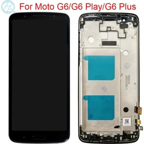 Original G6 LCD For Motorola G6 Play Display With Frame 5.9" Moto G6 Plus LCD Touch Screen Digitizer Glass Assembly Repair LCD