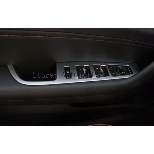 Fit For Hyundai Sonata i45 2015 2016 2017 Chrome Interior Inner Door Window Lift Switch Panel Cover Trim Frame Molding Garnish