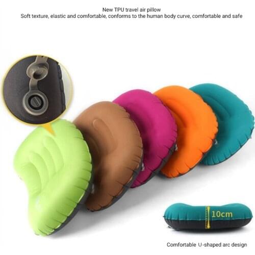 Portable Fold Outdoor Travel Sleep Pillow Camping Tent Inflatable Pillow Airplane Hotel Rest Comfortable Sleep Pillows Hot Sale