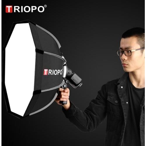 TRIOPO 65cm Octagon UmbrellaSoftbox Portable Outdoor For Godox Yongnuo Flash Speedlite Soft Box Photography Studio Accessories