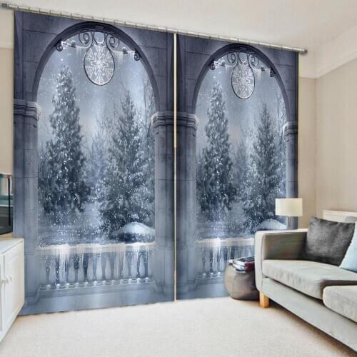 Customized size Luxury Blackout 3D Window Curtains For Living Room roman curtains personality curtains