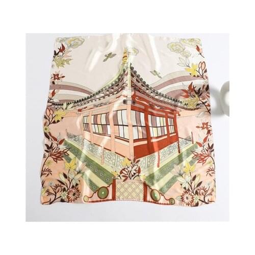 Summer luxury brand silk scarf square women shawls and wraps fashion office small hair neck hijabs foular FJ429