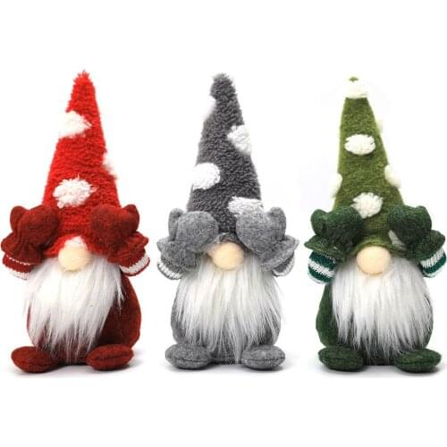 Handmade Swedish Stuffed Toy Santa Doll Gnome Scandinavian Tomte Nordic Nisse Sockerbit Dwarf Elf Home Ornaments Christmas Santa