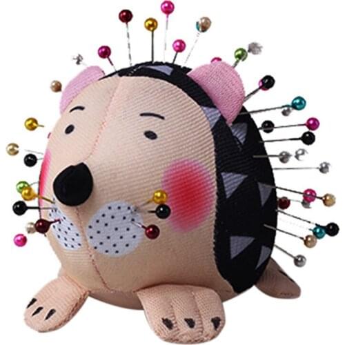 Cute Hedgehogs Shape Pin Cushion Soft Fabric DIY Handmade Stitch Patchworks Needlework Accessory B99