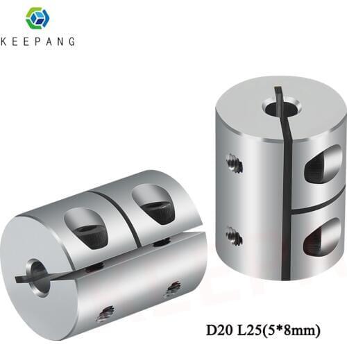 Kee Pang D20 L25 Flexible Shaft Coupler 5x8x25mm Coupler D20L25 3d printer Parts Rigid shaft coupler clamp stepper servo couplin