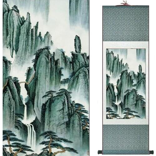 Old fashion painting landscape art painting Chinese traditional art painting China ink painting20190817039