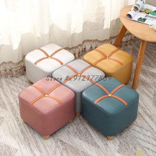 Light Luxury Technology Cloth Small Stool Home Living Room Coffee Table Stool Shoe Changing Stool Child Sofa Stool