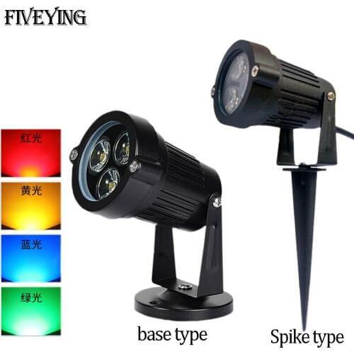 Outdoor LED floodlights Lights 3W 9W Waterproof IP65 LED Garden Lamp Bulb Warm White Green LED Flood spike Spot Lights AC85-265V