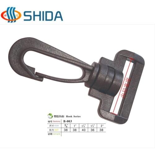 High Quality 10pcs 3/4"-2"(20mm-50mm) Black Plastic Hook Buckle for Bags, Backpack and Handbag Hardwares Handmade Accessories