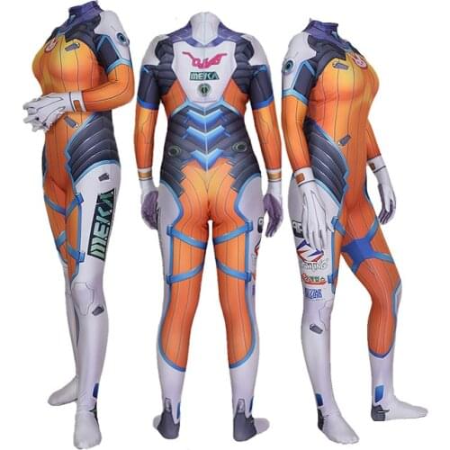 Adults Kids D.Va blueberry Skin Cosplay Costume DVA Suit Game Superhero Costumes Halloween Party Zentai Bodysuit
