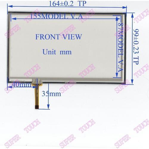 ZhiYuSun 7075013 7inch 164mm*97mm 164*97 GPS navigation vehicle resistive touch screen QR4 3904S06 use GPS CAR DVD