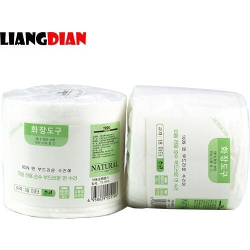 1 Roll 18m Disposable Thicken Cotton Makeup Tattoo Washing Face Nail Beauty Facial Tissue Accessories Pads Swabs