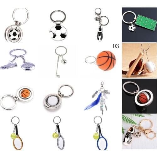 1Pcs Novelty Shoes Soccer Basketball Golf Tennis Keychains For Car Purse Bag Buckle Pendant Key Ring Festival Souvenir