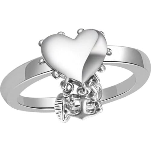 100% 925 Sterling Silver Ring Spiritual Symbols Wedding Rings for Women Fashion Jewelry Bagues Femme