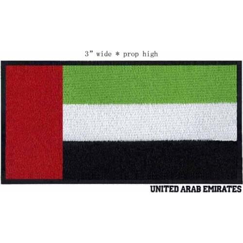 UNITED ARAB EMIRATES 100% embroidery flag patch 3" wide bag/iron 3d patch