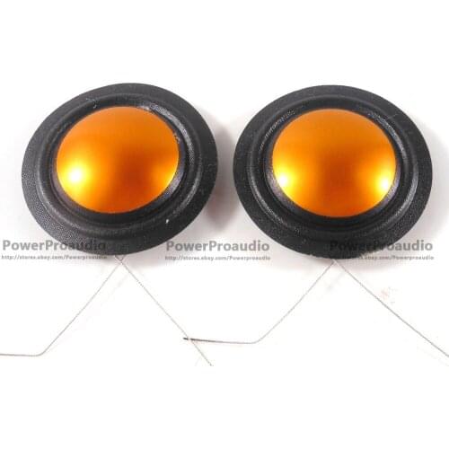 2 pcs 25.4mm 25.5mm (1") silk + Gold titanium diaphragm dome Tweeters voice coil 8ohm