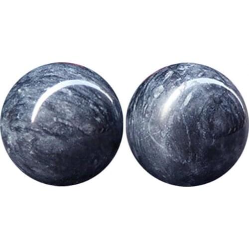 2Pcs/Pair Baoding Ball Wave Strip Pattern Finger Exercise Stone Stress Relieving Fitness Handball for Adult