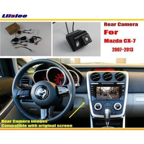 Car Rear View Camera / Back Up Reverse Camera Set For Mazda CX-7 CX7 CX 7 2007~2013 / RCA Adapter & Original Screen Compatible