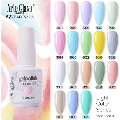 Arte Clavo Gel Polish 15ml Gel Nail Polish All For Manicure Semi Permanent Matt Effect No Wipe Top Coat UV LED Nails Gel Varnish