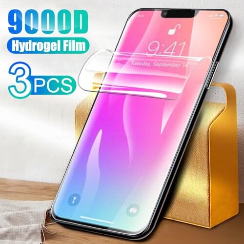 3pcs full cover hydrogel film case hd anti-scratch front screen protect film not glass for apple iphone 13 iphone13 pro max mini