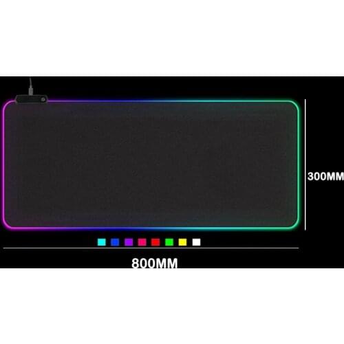 LED Light Gaming Mouse Pad RGB Large Keyboard Cover Non-Slip Rubber Base Computer Carpet Desk Mat PC Game Mouse Pad