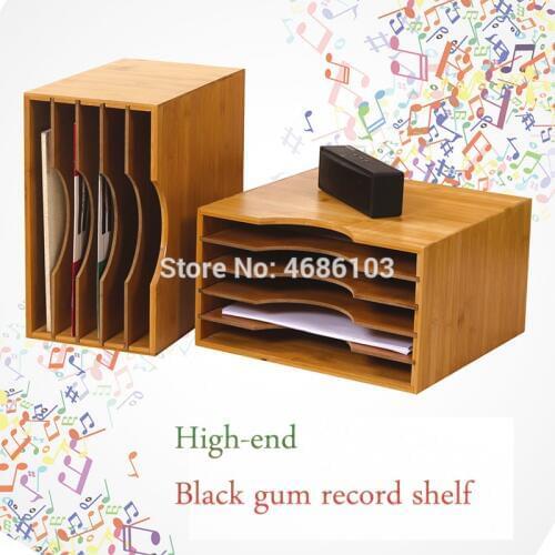 Classical nostalgia cd box black gum record shelf Bamboo cd rack caja cd storagemake you home beautifull