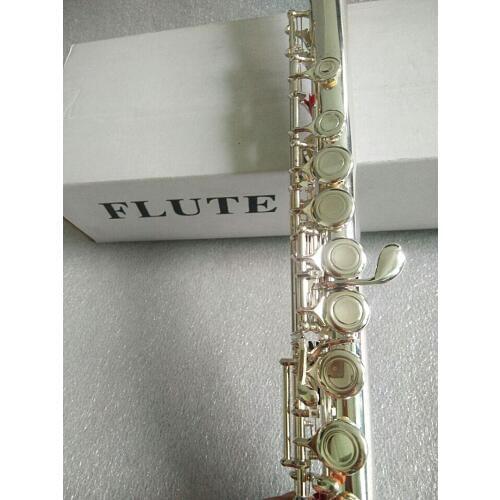 L&K Silver flute 211SL musical instrument Flute 16 over C Tune and E-Key Flute music professional Free shipping