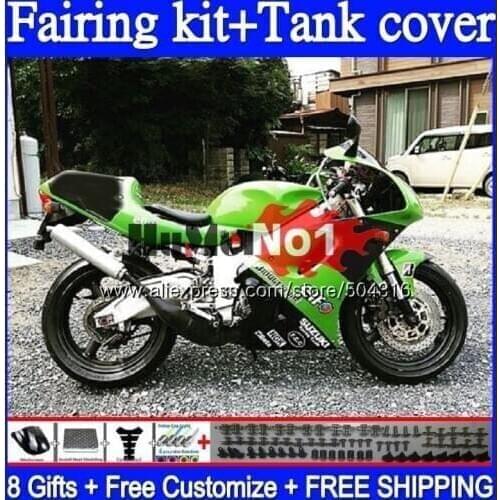 +Tank For SUZUKI RGV 250 VJ22 RGVT250 SAPC 1995 1996 97 98 Green black 91MC.102 RGV-250 VJ23 23 RGV250 95 96 1997 1998 Fairings