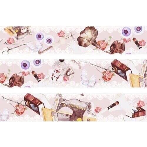 Lovely Pink Doll Washi Tapes Bullet Journal Masking Tape Adhesive Tape DIY Scrapbooking Washi Stickers