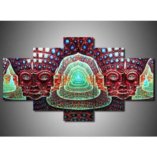 Living Room HD Printed Modular Canvas Poster 5 Panel Tool Alex Grey Graphical Framework Wall Art Painting Home Decor Pictures