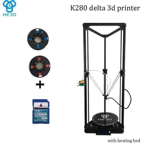 High precision auto leveling large build size reprap delta diy 3d printer kit K280 , with heat bed support multi materials