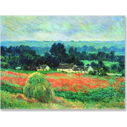 Diy 5D Full Diamond Painting cross stitch kits art High Quality 3D paint diamonds Rhinestone Haystack at Giverny Claude Monet