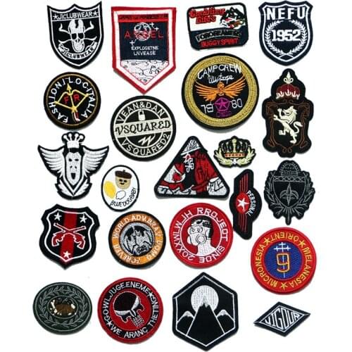 Shield Crown Logo Ironing And Sewing Patch Fabric Embroidery Patch Clothing Stripe DIY Clothing Sticker Decal