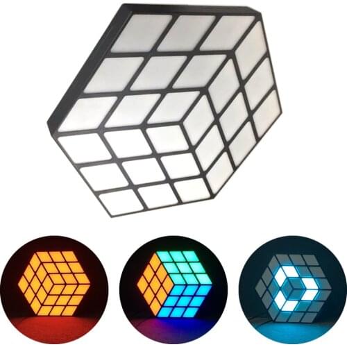 NEW 2021 LED Magic Cube 3D Effect Flat Panel Wall Light For Stage Background DJ Disco Bar Light Wedding Christmas Party Lighting