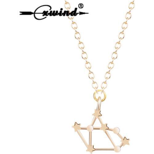 Cxwind Sagittarius Necklace Constellation Necklaces 12 Zodiac Sign Astrology Necklace Birthday Jewelry 23/11-21/12