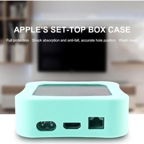 Portable Dustproof Protective Case Anti-slip Shock Proof Soft Silicone Cover Waterproof Sleeve For Apple TV4 Set-Top Box