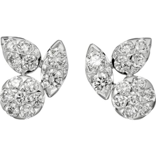 18K White Gold Stud Earrings Women Wedding Anniversary Engagement Party Round Marquise Pear Water Drop Moissanite Elegant Trendy